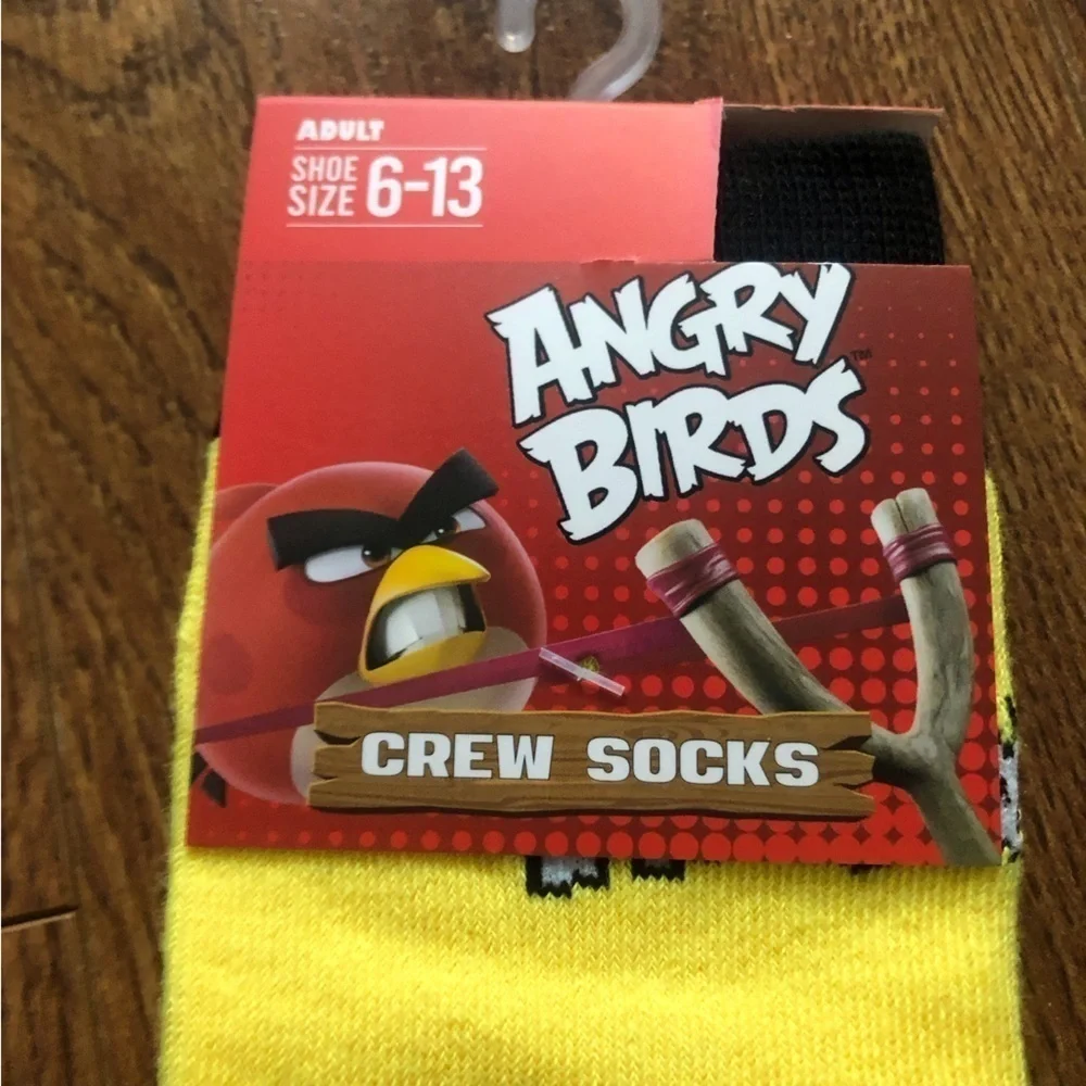 Angry Birds yellow crew socks